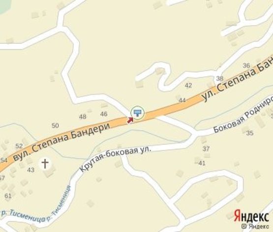 Схема рекламной плоскости по адресу Бандери С. ул., 44
