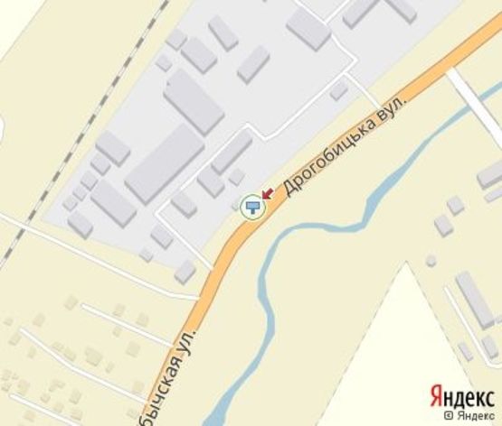 Схема рекламной плоскости по адресу Дрогобычская ул., ( завод "Галлак")