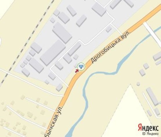 Схема рекламной плоскости по адресу Дрогобычская ул., ( завод "Галлак")