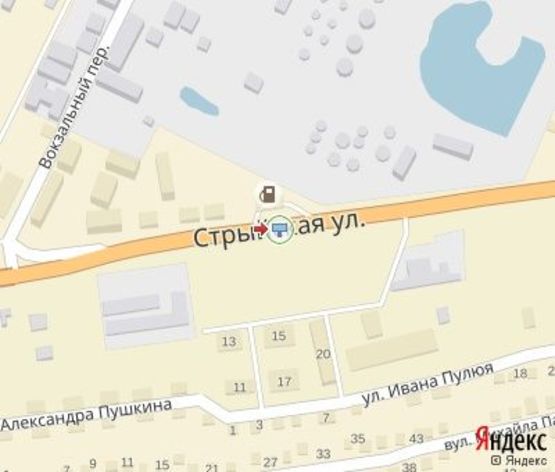 Схема рекламной плоскости по адресу Стрыйская ул., (напротив АЗС "WOG")