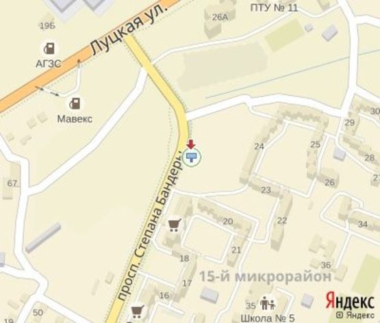 Схема рекламної площини за адресою Некрасова ул., 19