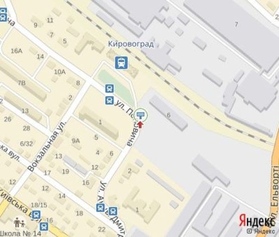 Схема рекламной плоскости по адресу Дмитрян ул.,3  (аптека, от ж/д  вокзала в центр)