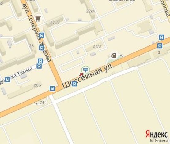 Схема рекламной плоскости по адресу Героев Украины ул. - Жадова ул., (супермаркет "Копилка", из центра)