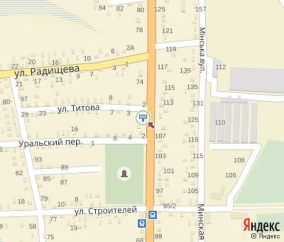 Схема рекламной плоскости по адресу Холодноярська ул., 74  (выезд со стор. Киева, ж/м "Лелековка")