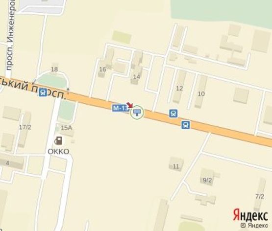 Схема рекламной плоскости по адресу Университетский пр., (  м-рн 101, в центр, на "Велыку кышеню")