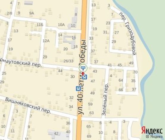 Схема рекламной плоскости по адресу 40-лет Победы ул., (въезд из Николаева)