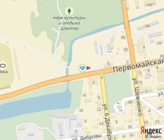 Схема рекламної площини за адресою 6-го Декабря ул. (р-н стадиона)