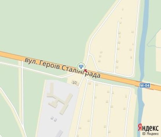 Схема рекламної площини за адресою Героев Сталинграда ул., 10 в центр