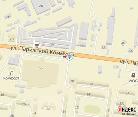 Схема рекламної площини за адресою Французская  ул. ( супермаркет "Фреш")