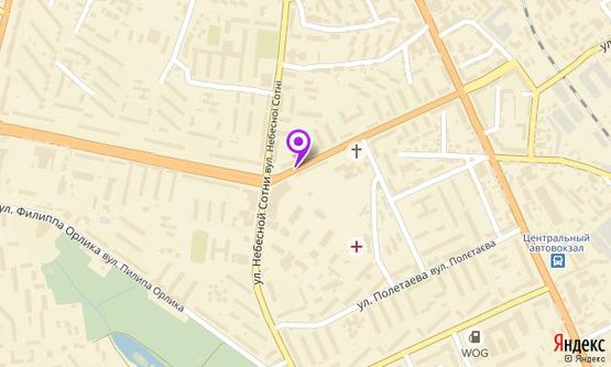 Схема рекламной плоскости по адресу вул. Гагаріна, 42