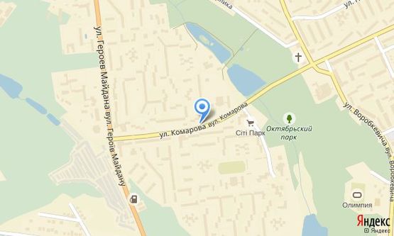 Схема рекламной плоскости по адресу вул. Комарова, 28 (зупинка "Бібліотека")