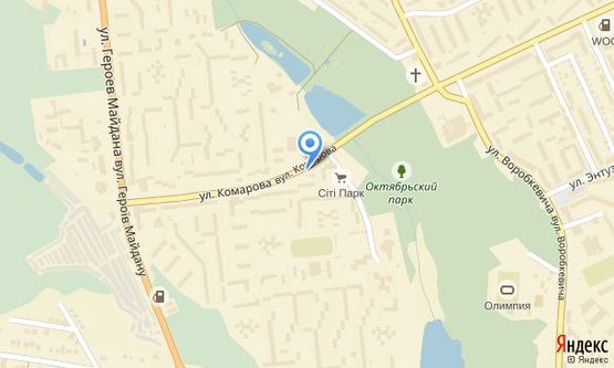 Схема рекламной плоскости по адресу вул. Комарова, 25