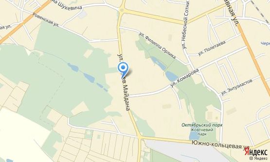 Схема рекламной плоскости по адресу вул. Героїв Майдану, 232 (зупинка "Онколікарня")