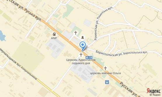 Схема рекламной плоскости по адресу на розі вулиць Руської та О. Пчілки