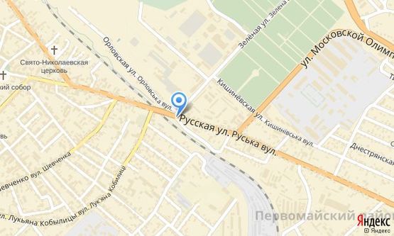 Схема рекламной плоскости по адресу на розі вулиць Руської та Херсонської (перехрестя на ринок Зелений), лівий