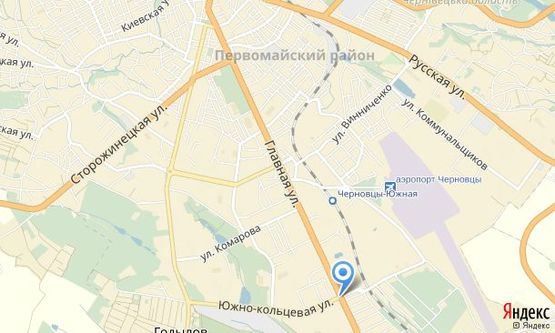 Схема рекламной плоскости по адресу на перехресті вулиць Головної та Південно-Кільцевої