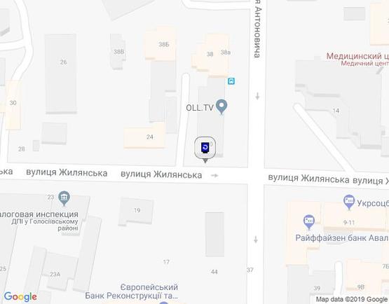 Схема рекламной плоскости по адресу Жилянська Вул., 24