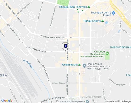 Схема рекламной плоскости по адресу Жилянська Вул., 24