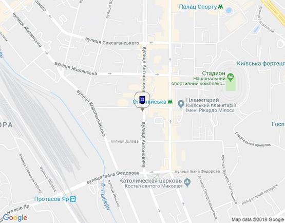 Схема рекламной плоскости по адресу Антоновича Вул., 52 / "МегаМаркет"