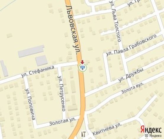 Схема рекламної площини за адресою Львовская ул., 32 (напротив)