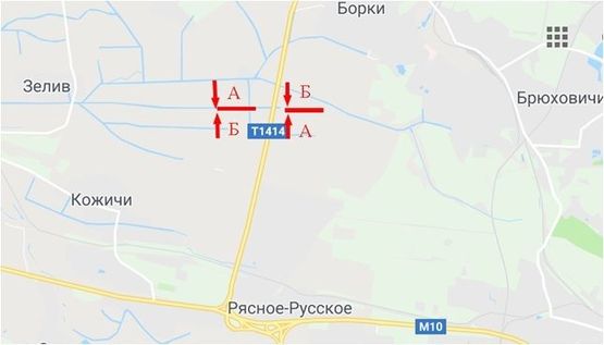 Схема рекламной плоскости по адресу Окружная дорога в сторону с. Биркы, правый