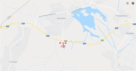 Схема рекламної площини за адресою Автодорога Львов-Краковец, плоскость №2