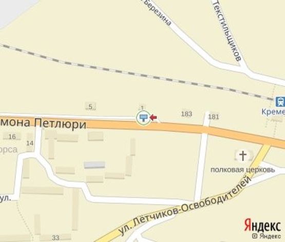 Схема рекламной плоскости по адресу Петлюри ул., ( 200 м. "РайфайзенБанкАваль")