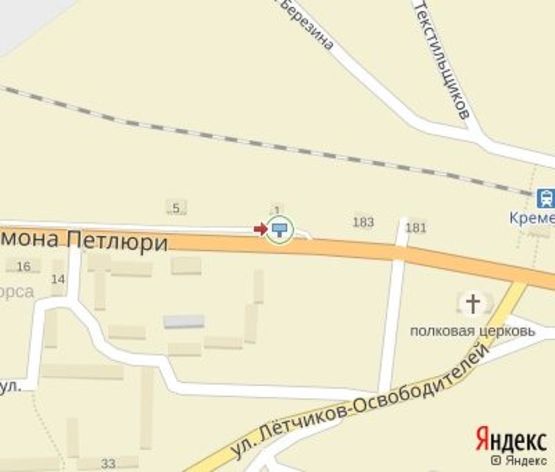 Схема рекламной плоскости по адресу Петлюри  ул., ( 200 м. "РайфайзенБанкАваль")