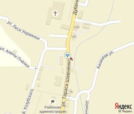 Схема рекламной плоскости по адресу Шевченко ул., 60 (возле "Укртелекому")