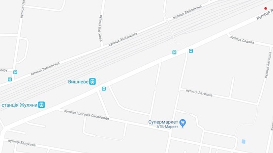 Схема рекламной плоскости по адресу г.Вишневое, ул.Чорновола, напротив д. 18