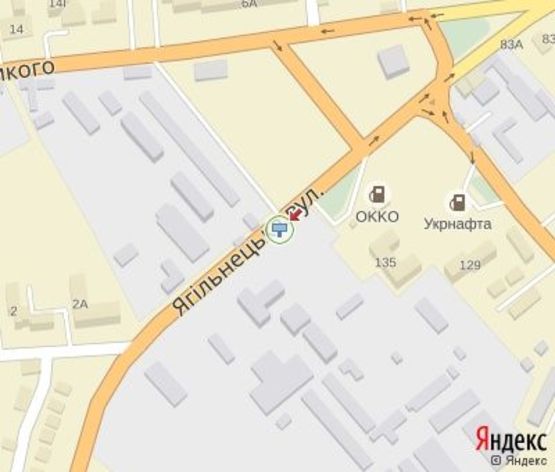 Схема рекламної площини за адресою Бандери С. ул., (возле АЗС "ОККО")