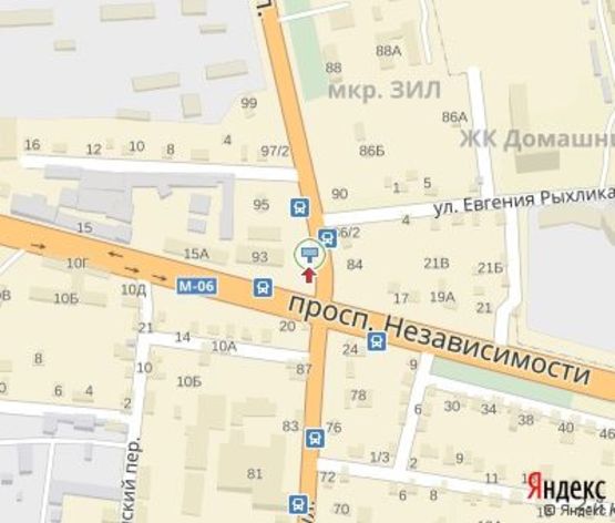 Схема рекламної площини за адресою Покровская ул.,93 (перекресток с пр-т Независимости)