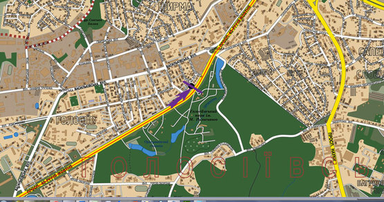 Схема рекламної площини за адресою Кольцевая дорога, 100 м после Жулянского путепровода, направл. на Святошин