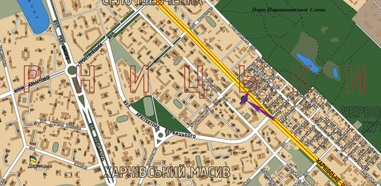 Схема рекламной плоскости по адресу Харьковское шоссе, 178