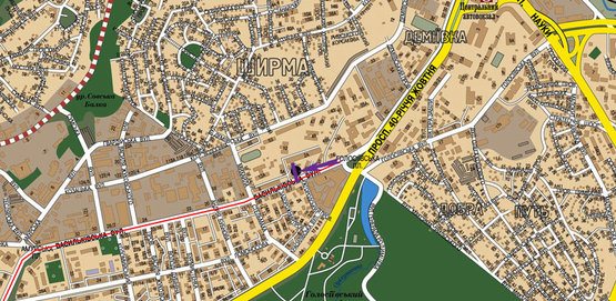 Схема рекламной плоскости по адресу Васильковская,4, супермаркет "Велика Кишеня"