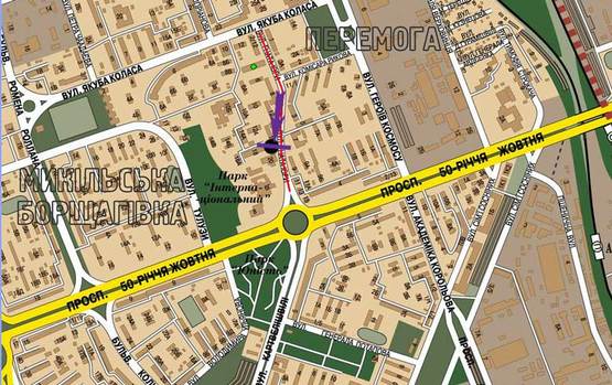 Схема рекламной плоскости по адресу ул.Гната Юры, 16 перед ТЦ "Квадрат"