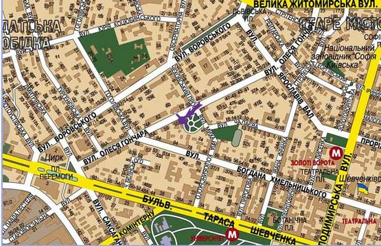 Схема рекламной плоскости по адресу ул. Гончара,55, направление на пл. Победы