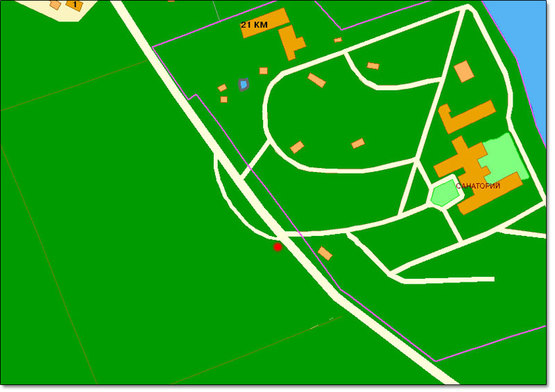 Схема рекламної площини за адресою Столичне шосе / санаторій  "Конча-Заспа" виїзд  з міста