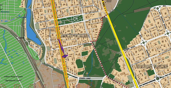 Схема рекламной плоскости по адресу бульв. Перова, 18, в напрямку Дарниці