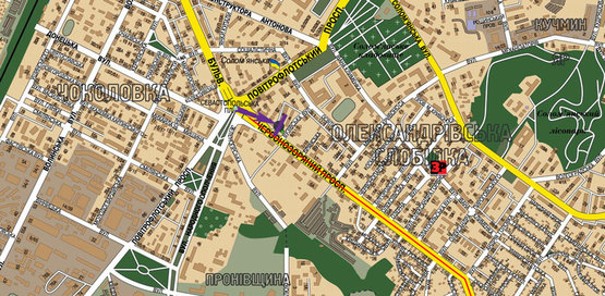 Схема рекламной плоскости по адресу пр. Лобановського, 7 у напрямку Московської пл.