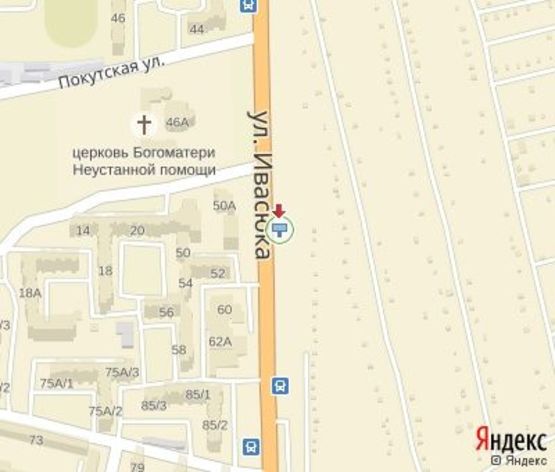 Схема рекламной плоскости по адресу Ивасюка ул., 50а (от Эпицентра, 100 к супермаркету "Вопак")