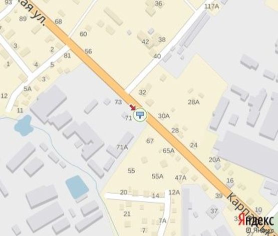 Схема рекламной плоскости по адресу Карпатская ул., (въезд на металлозавод ЗАО “Прикарпаття”) в центр