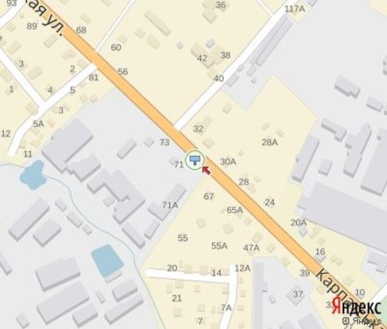 Схема рекламной плоскости по адресу Карпатская ул., (въезд на металлозавод ЗАО “Прикарпаття”)