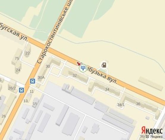 Схема рекламної площини за адресою Прибужская ул., 30 (выезд на Киевскую трассу)(супермаркет"Вопак",напротив АЗС "ANP")