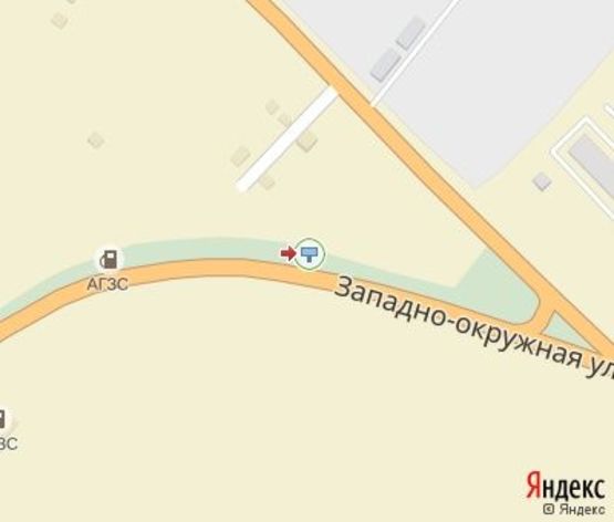 Схема рекламной плоскости по адресу Западно Окружная ул., 300 м к Пр.Мира и АЗС " WOG"