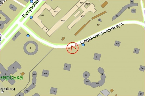 Схема рекламной плоскости по адресу Старонаводницкая (р-н  "Царское село")