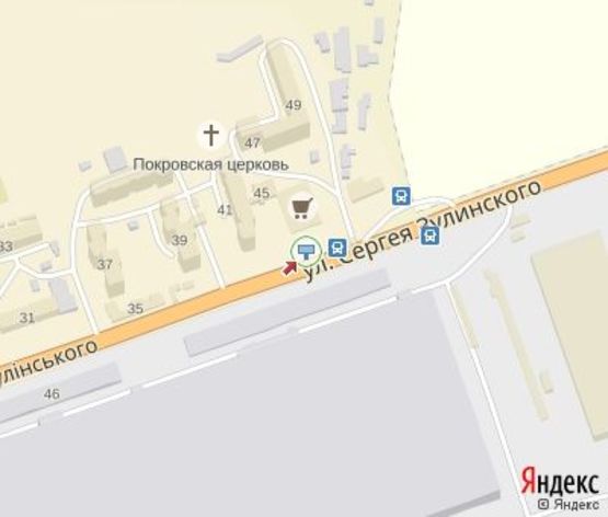 Схема рекламной плоскости по адресу Зулинского ул., 43 (напротив Бош Авто Сервис)