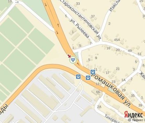 Схема рекламной плоскости по адресу Измайловская ул. - Житомирская ул.