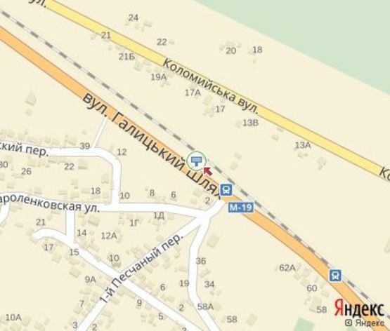 Схема рекламной плоскости по адресу Галицкий шлях, (напротив Староленковской ул.)