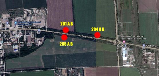 Схема рекламной плоскости по адресу вул. Родімцева